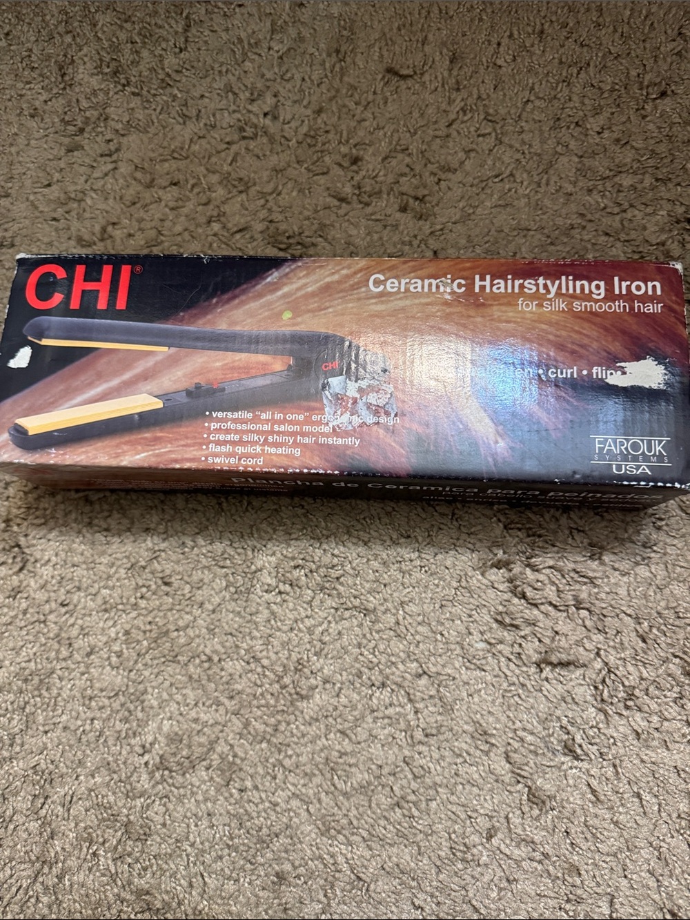 CHI Ceramic Hairstyling Iron - Black/Gold